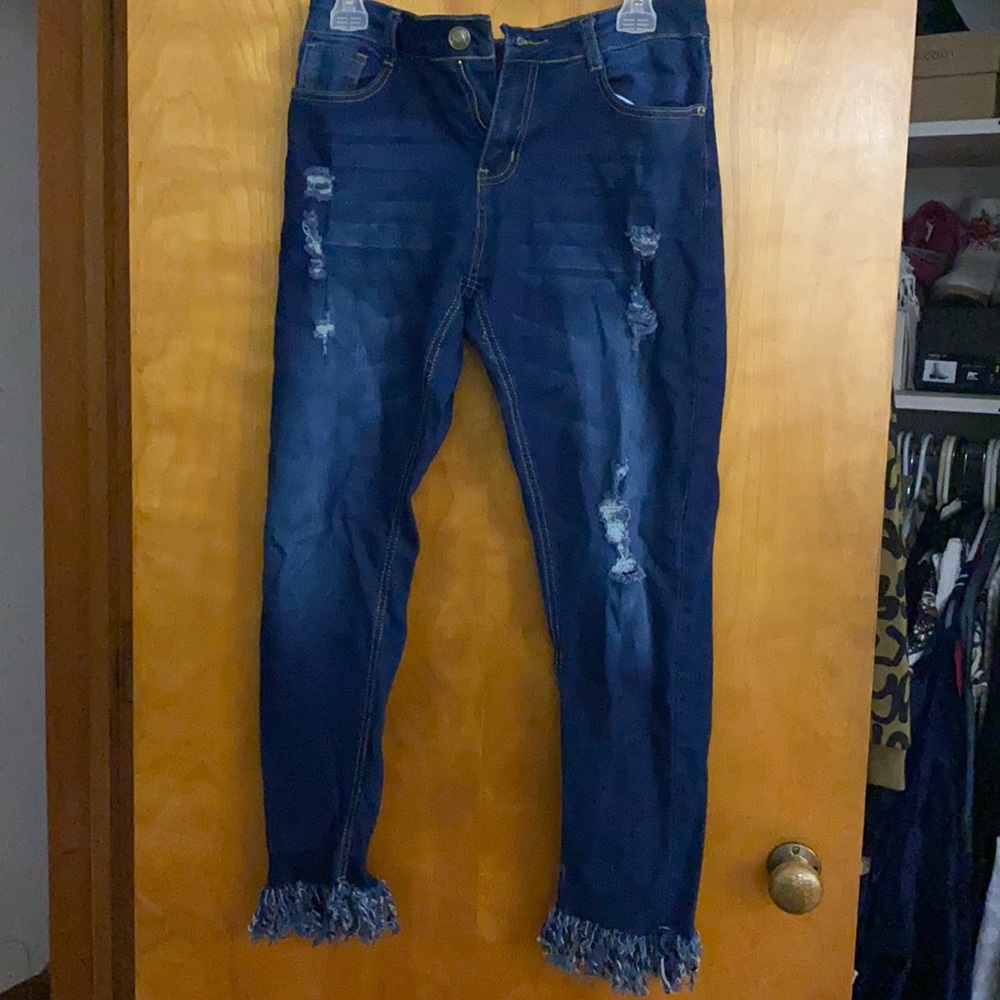 Red bottom super soft stretch denim.